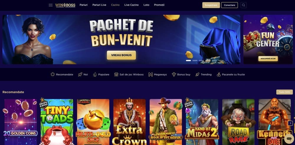 WinBoss Casino Pagina de pornire 